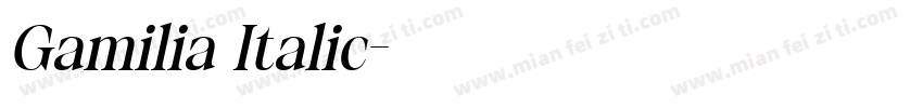 Gamilia Italic字体转换